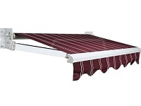 A07白色曲臂伸缩篷