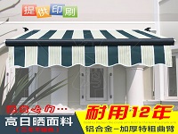 A07黑色曲臂伸缩篷