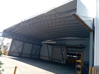 门头电动推拉蓬案例